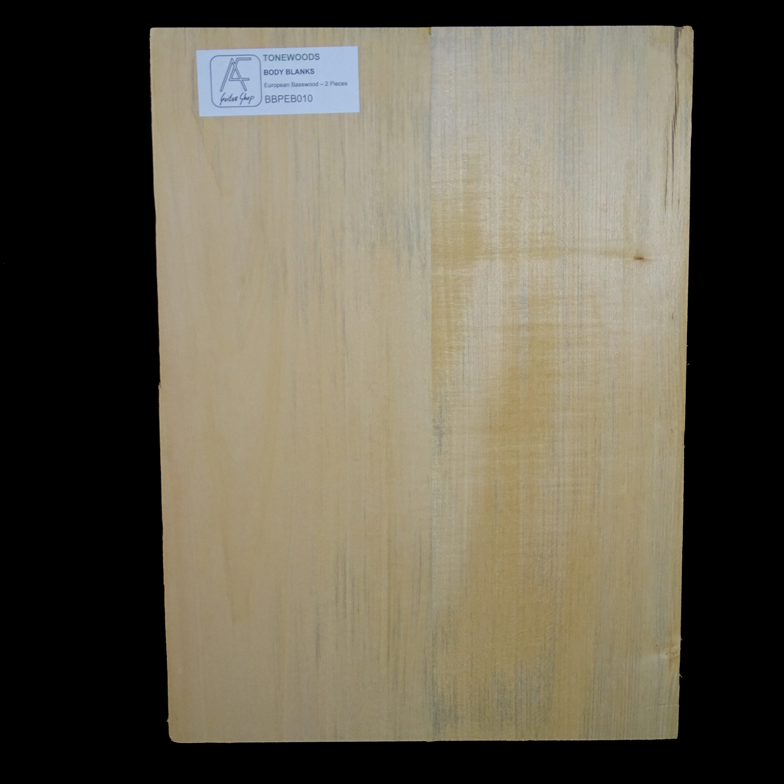 AC European Basswood Body Blank - 2 Piece - BB2PEB010