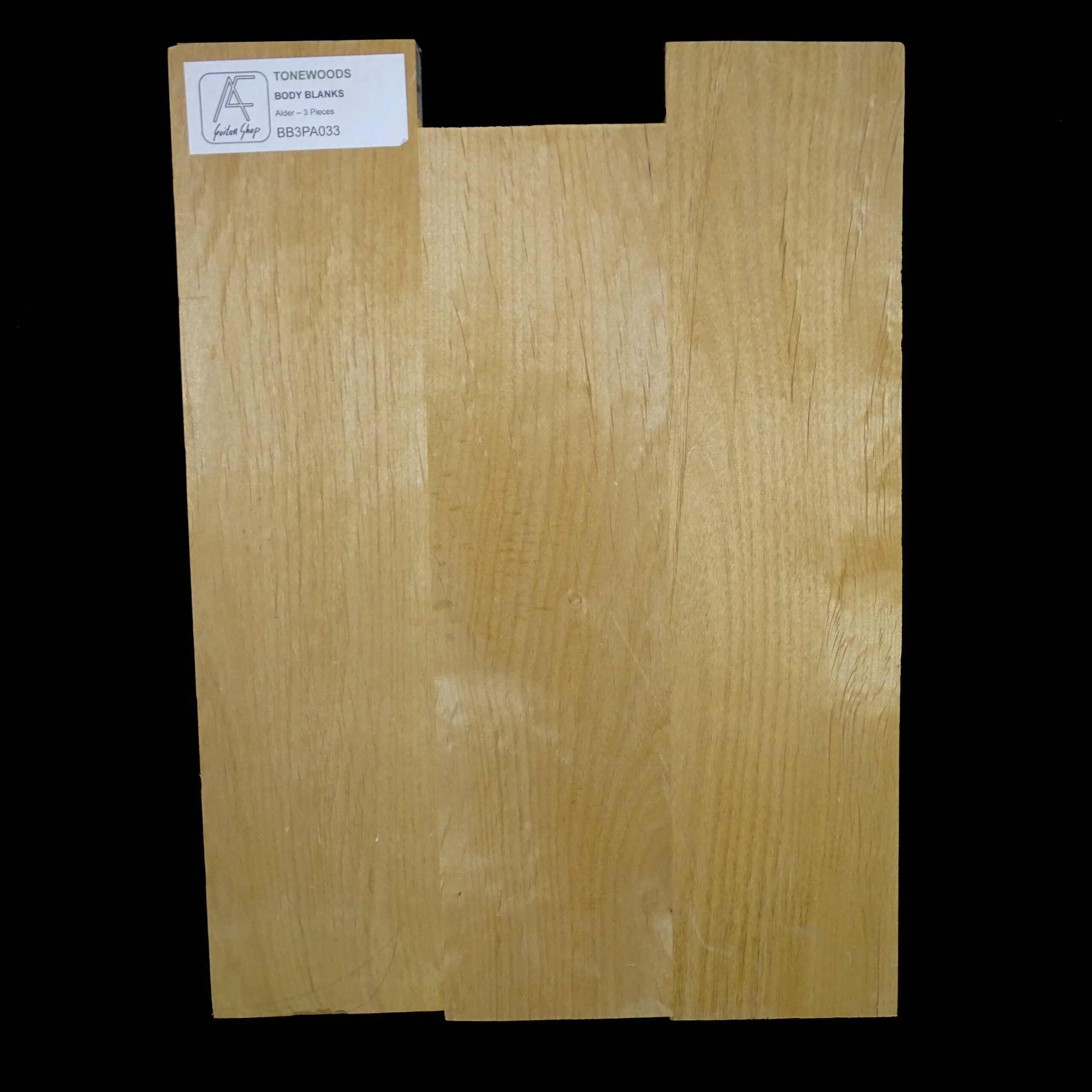AC Red Alder Body Blank - 3 Piece - BB3PA033