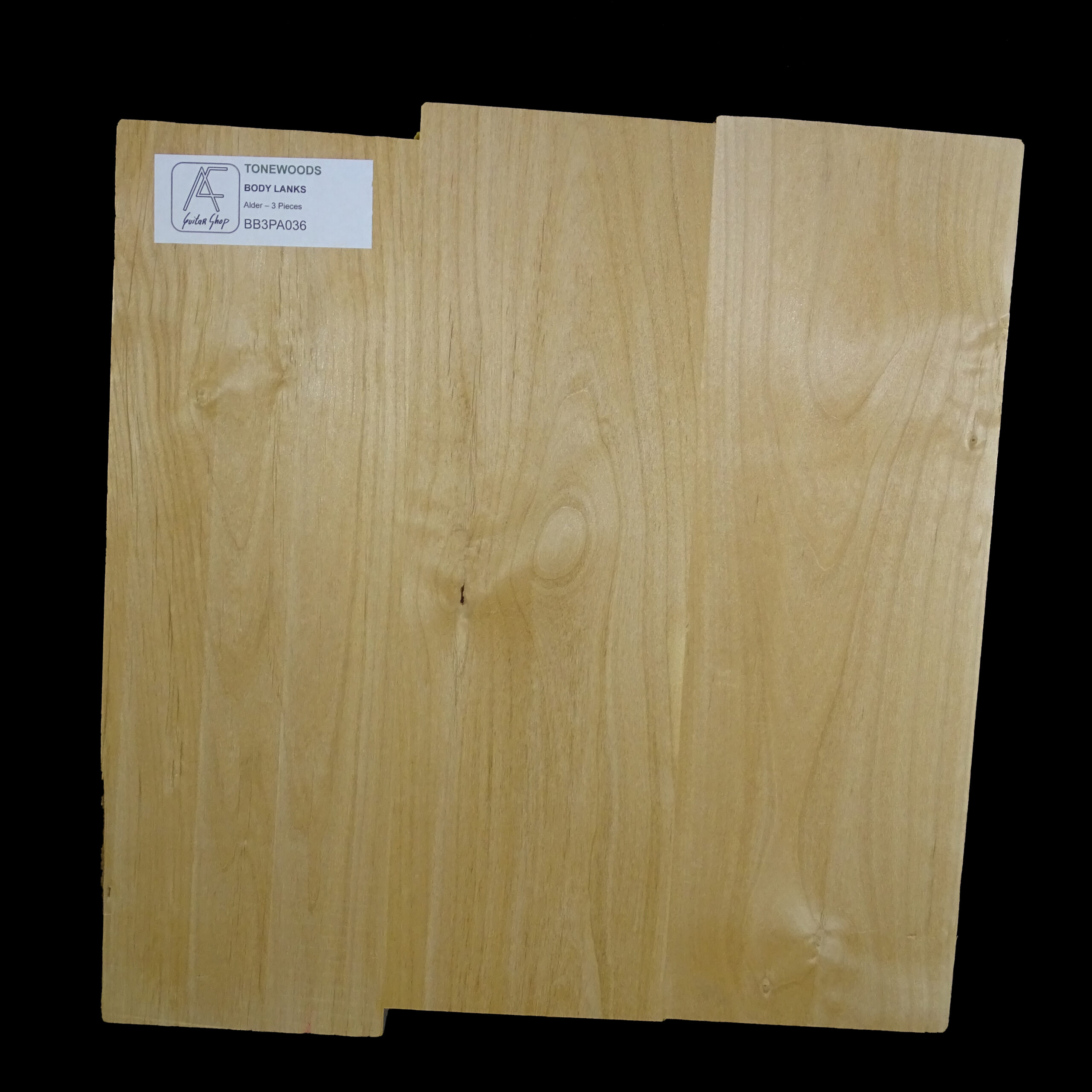 AC Red Alder Body Blank - 3 Piece - BB3PA036