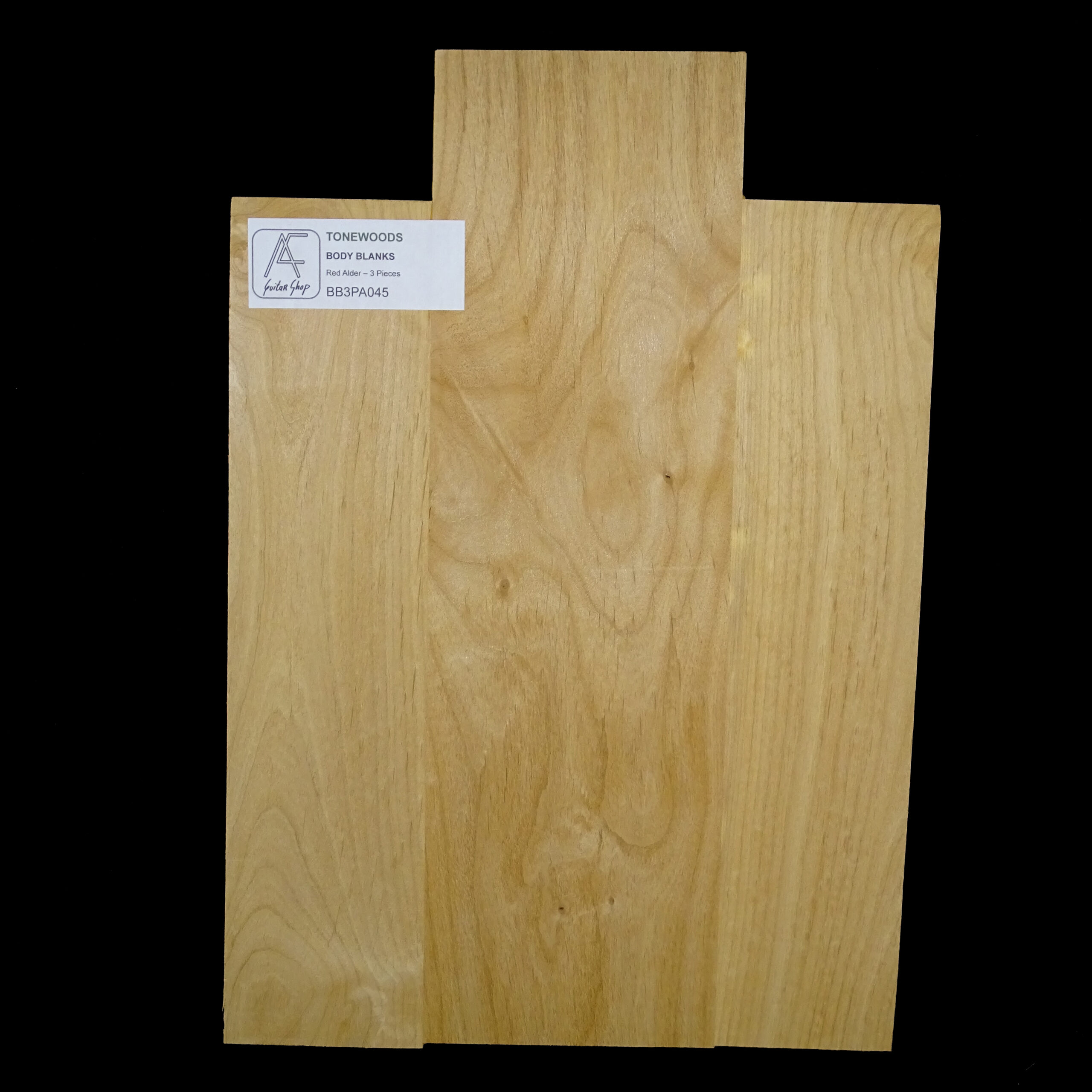 AC Red Alder Body Blank - 3 Piece - BB3PA045