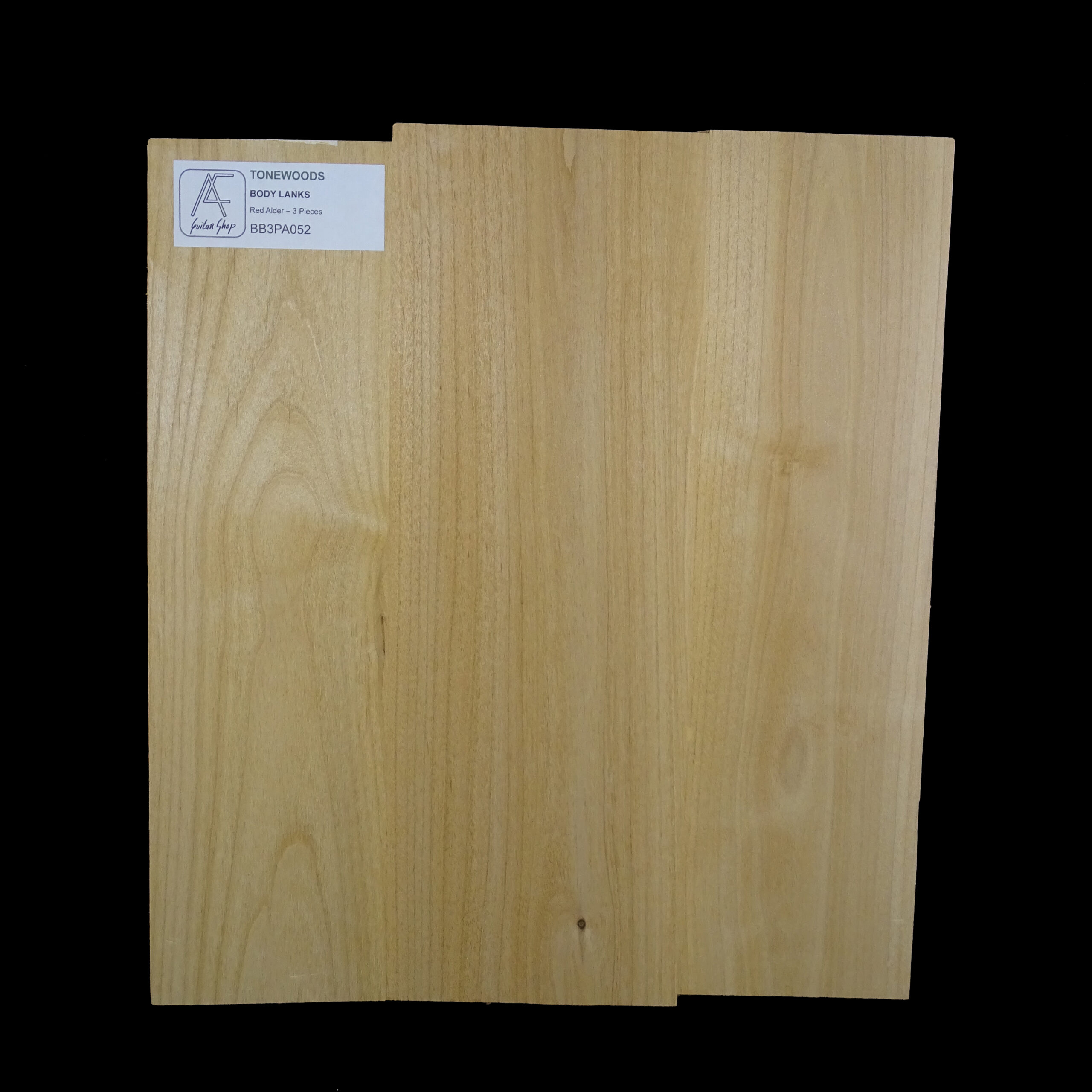 AC Red Alder Body Blank - 3 Piece - BB3PA052