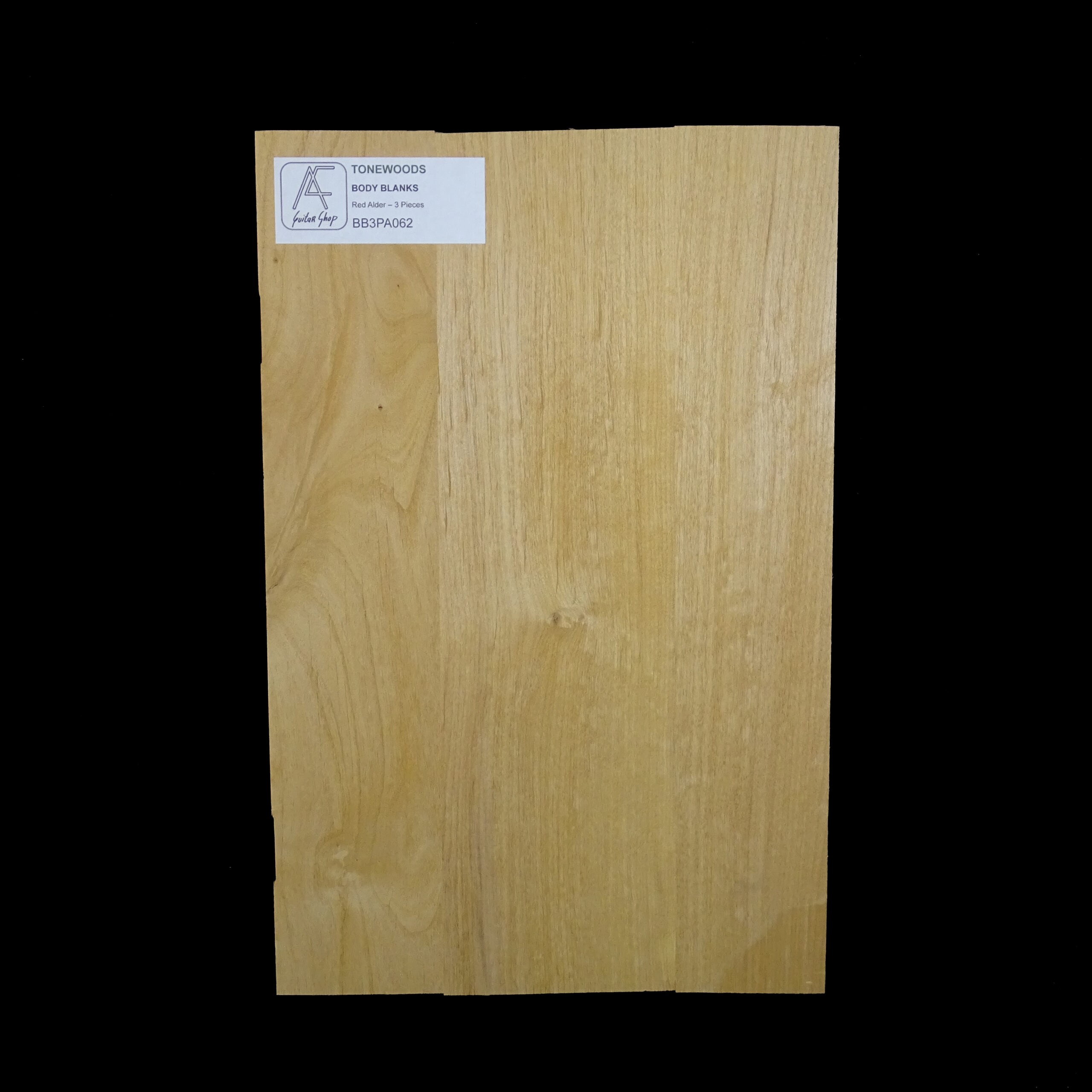 AC Red Alder Body Blank - 3 Piece - BB3PA062