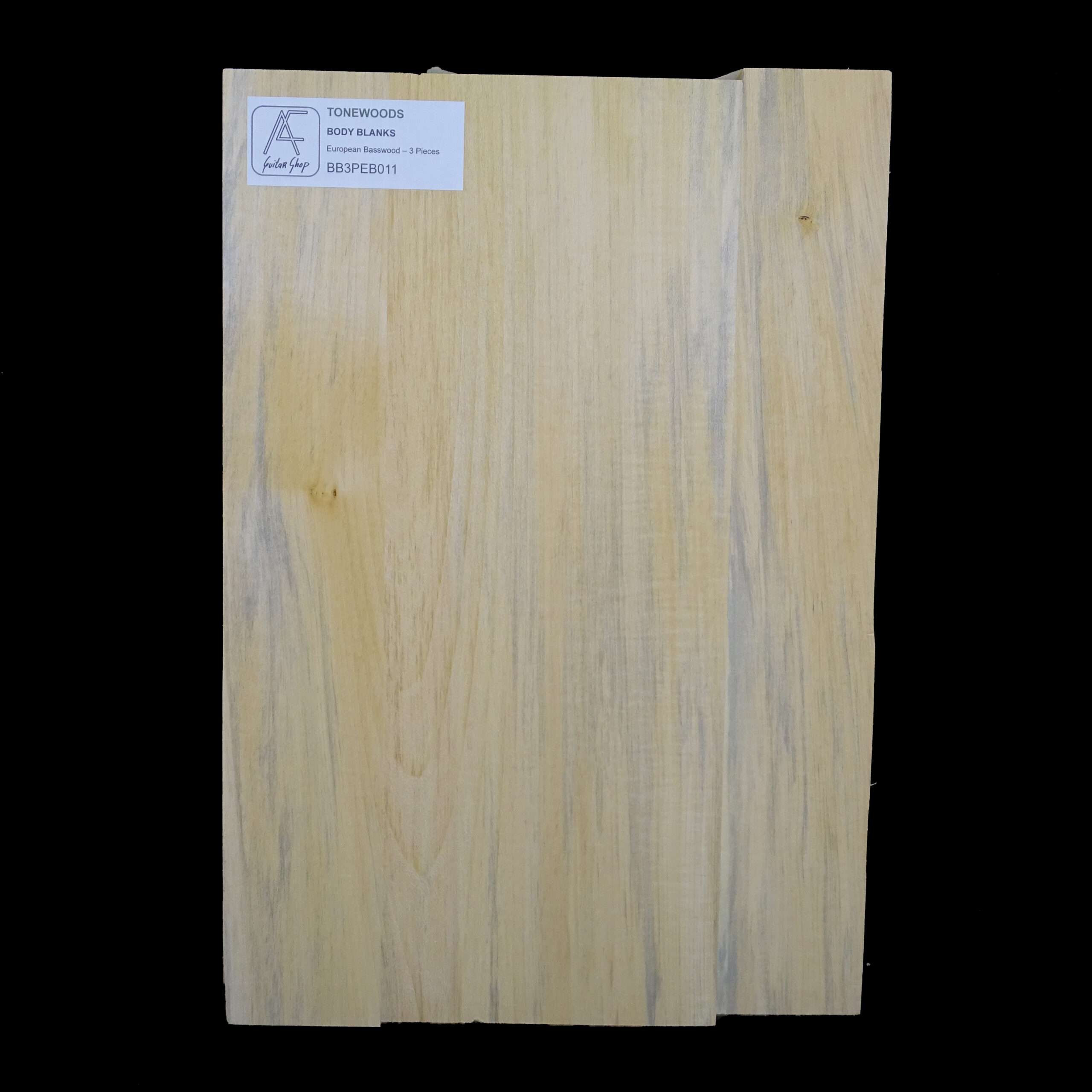 AC European Basswood Body Blank - 3 Piece - BB3PEB011