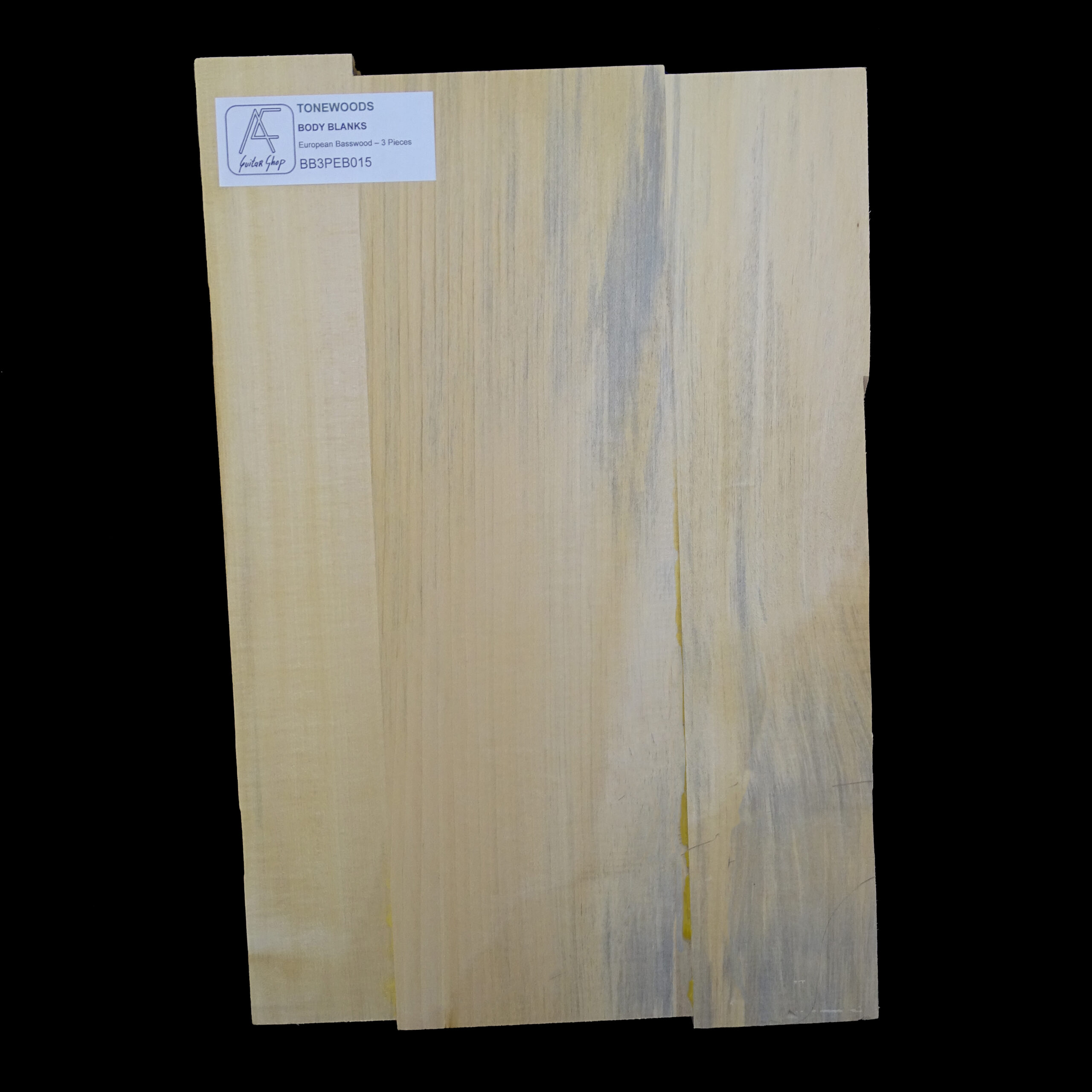 AC European Basswood Body Blank - 3 Piece - BB3PEB015