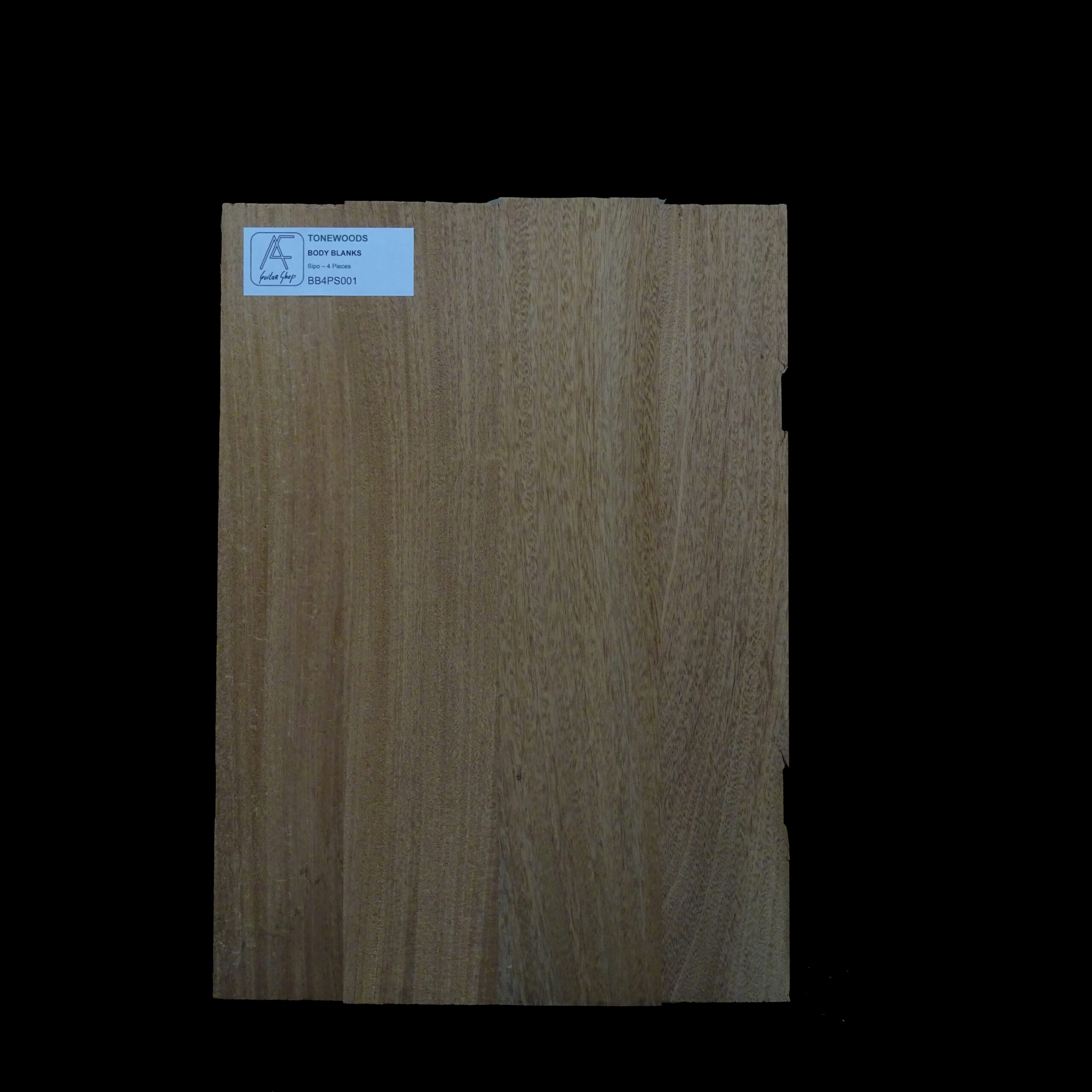 AC Sipo Body Blank - 4 Pieces - BB4PS001