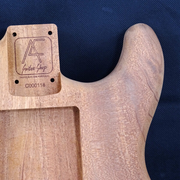 AC Strat Style Khaya/African Mahogany Body - C000118 - Image 4