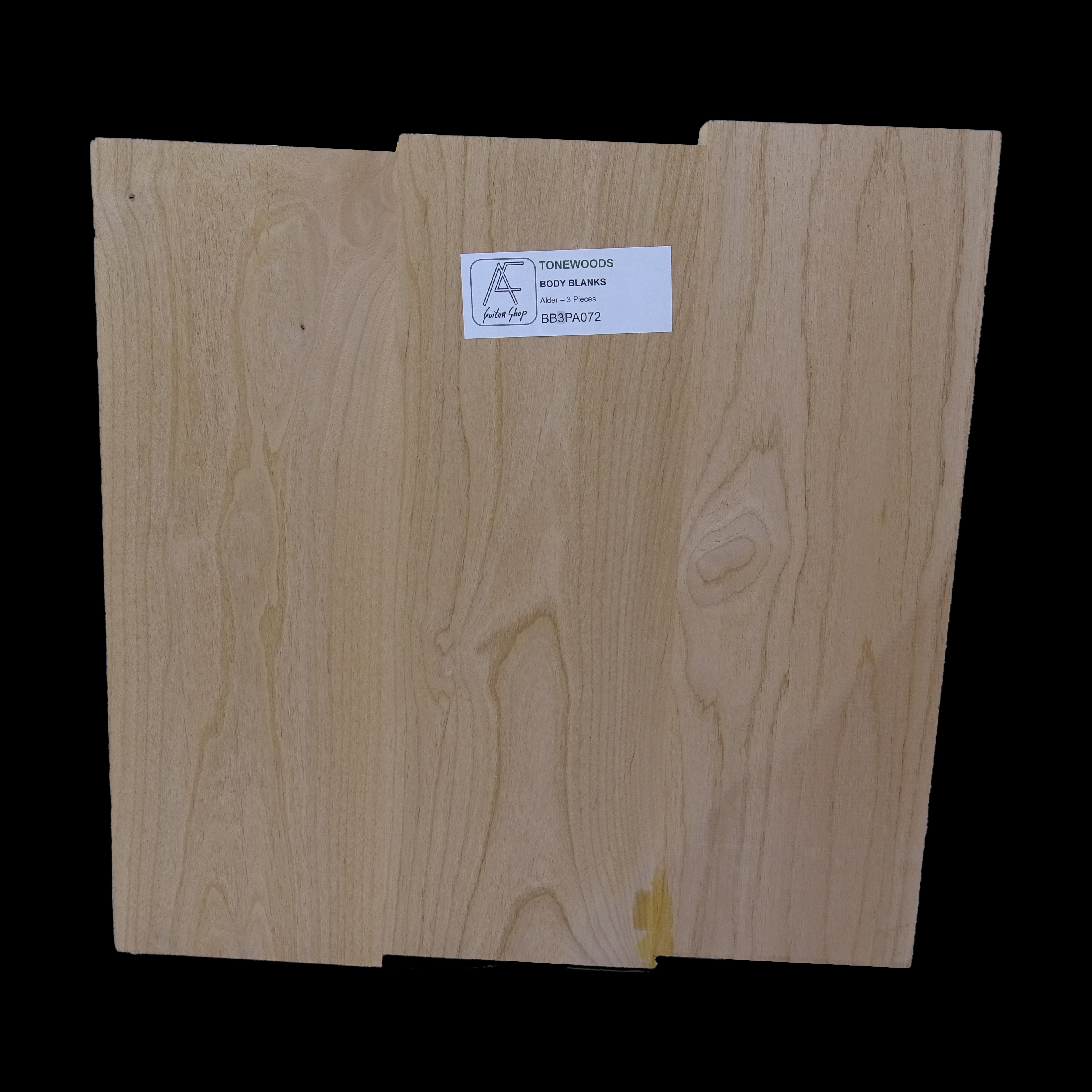 AC Red Alder Body Blank - 3 Piece - BB3PA072