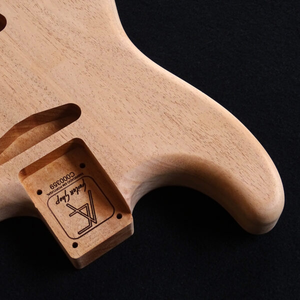 AC Strat-Tele Style Hybrid One Piece Mahogany Body - C000359 - Image 6
