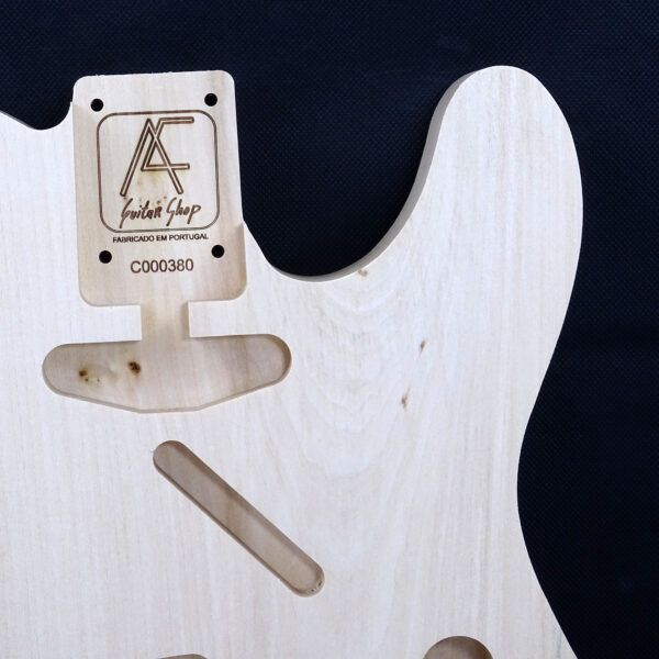 AC Tele Style One Piece Basswood Body - C000380 - Unfinished - Image 4