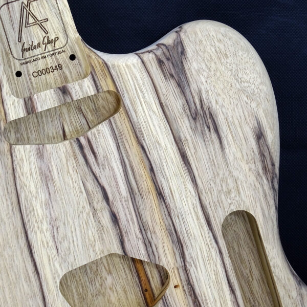 AC Offset Tele/Jazzcaster/Telemaster Korina/Black Limba Body - C000349 - Image 4