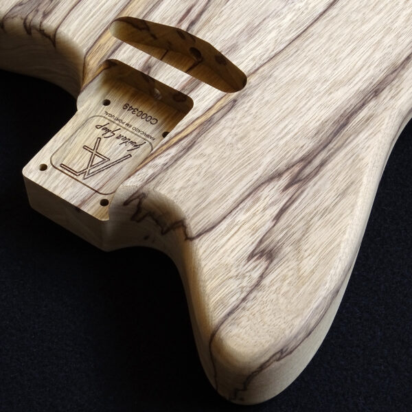 AC Offset Tele/Jazzcaster/Telemaster Korina/Black Limba Body - C000349 - Image 5