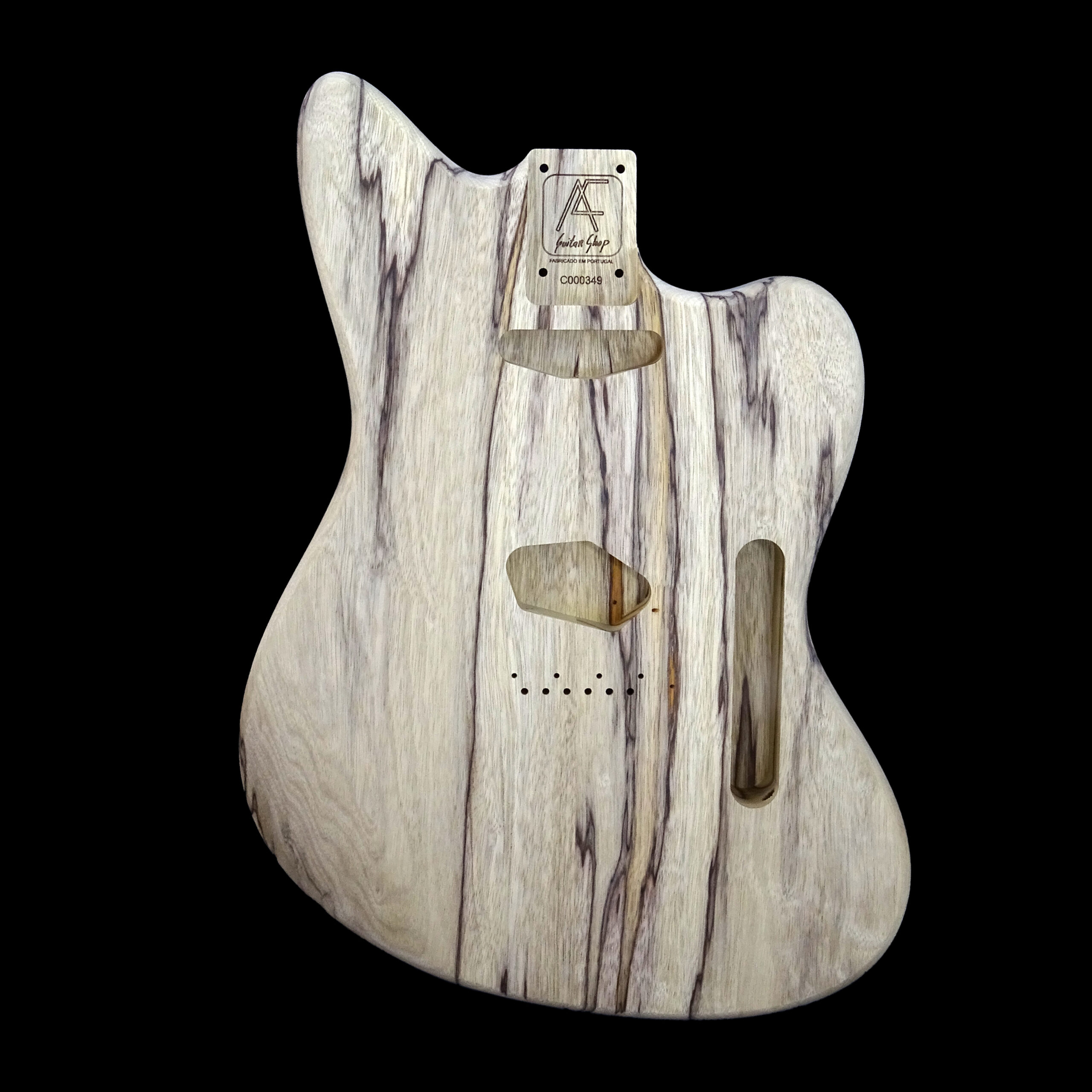 AC Offset Tele/Jazzcaster/Telemaster Korina/Black Limba Body - C000349