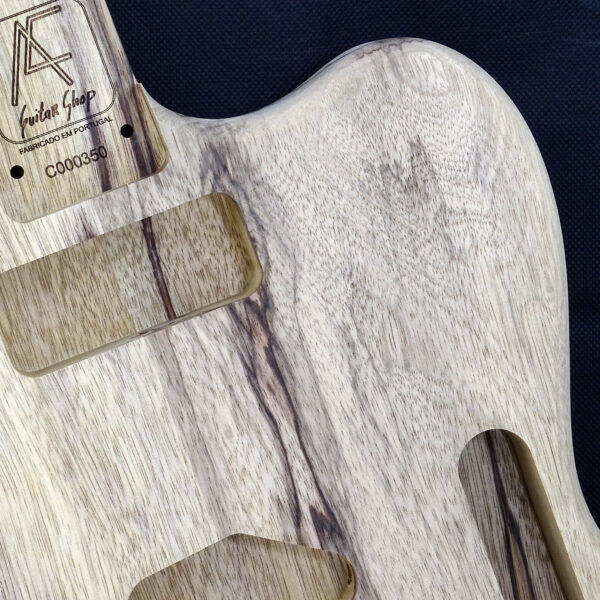 AC Offset Tele/Jazzcaster/Telemaster Korina/Black Limba Body - C000350 - Image 4