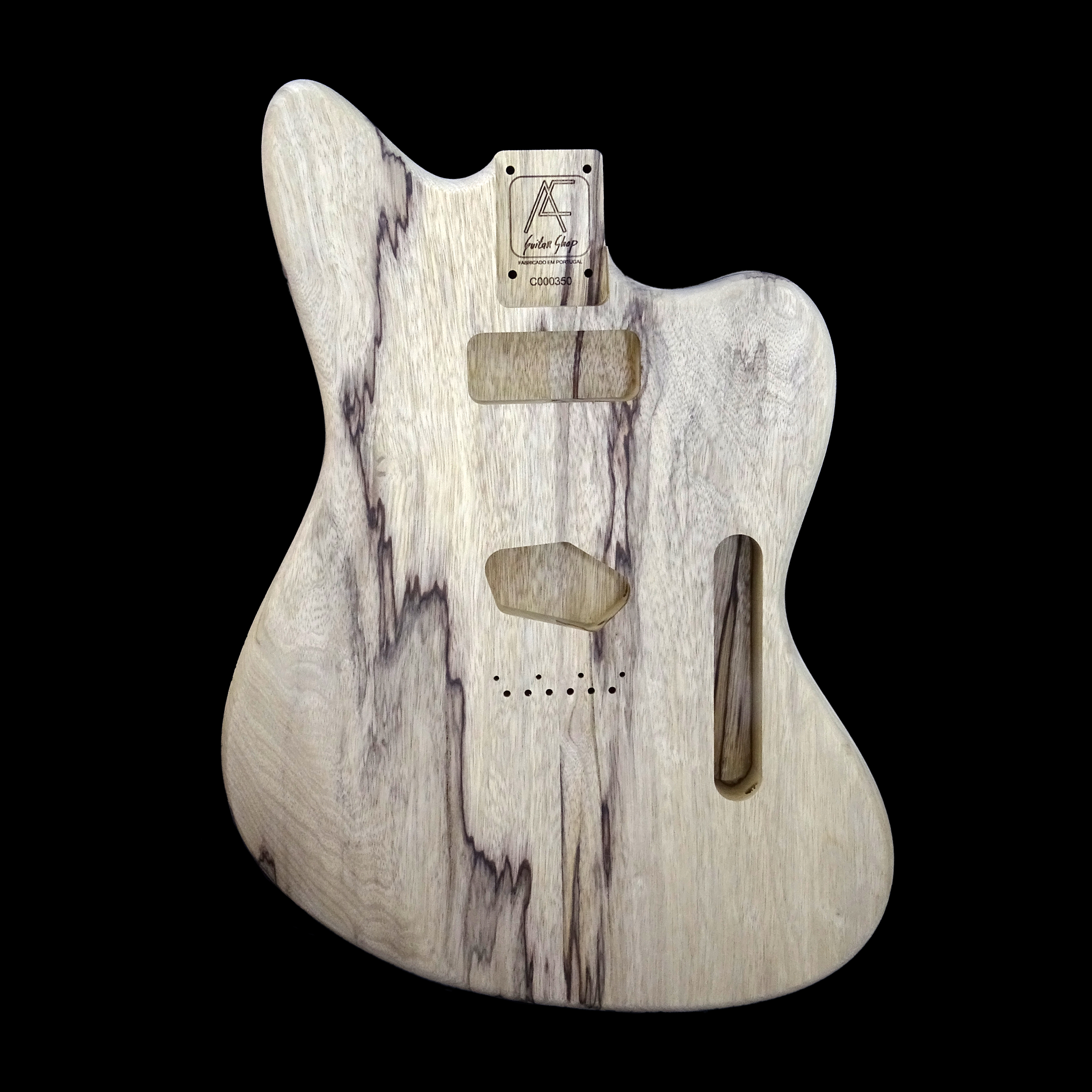 AC Offset Tele/Jazzcaster/Telemaster Korina/Black Limba Body - C000350