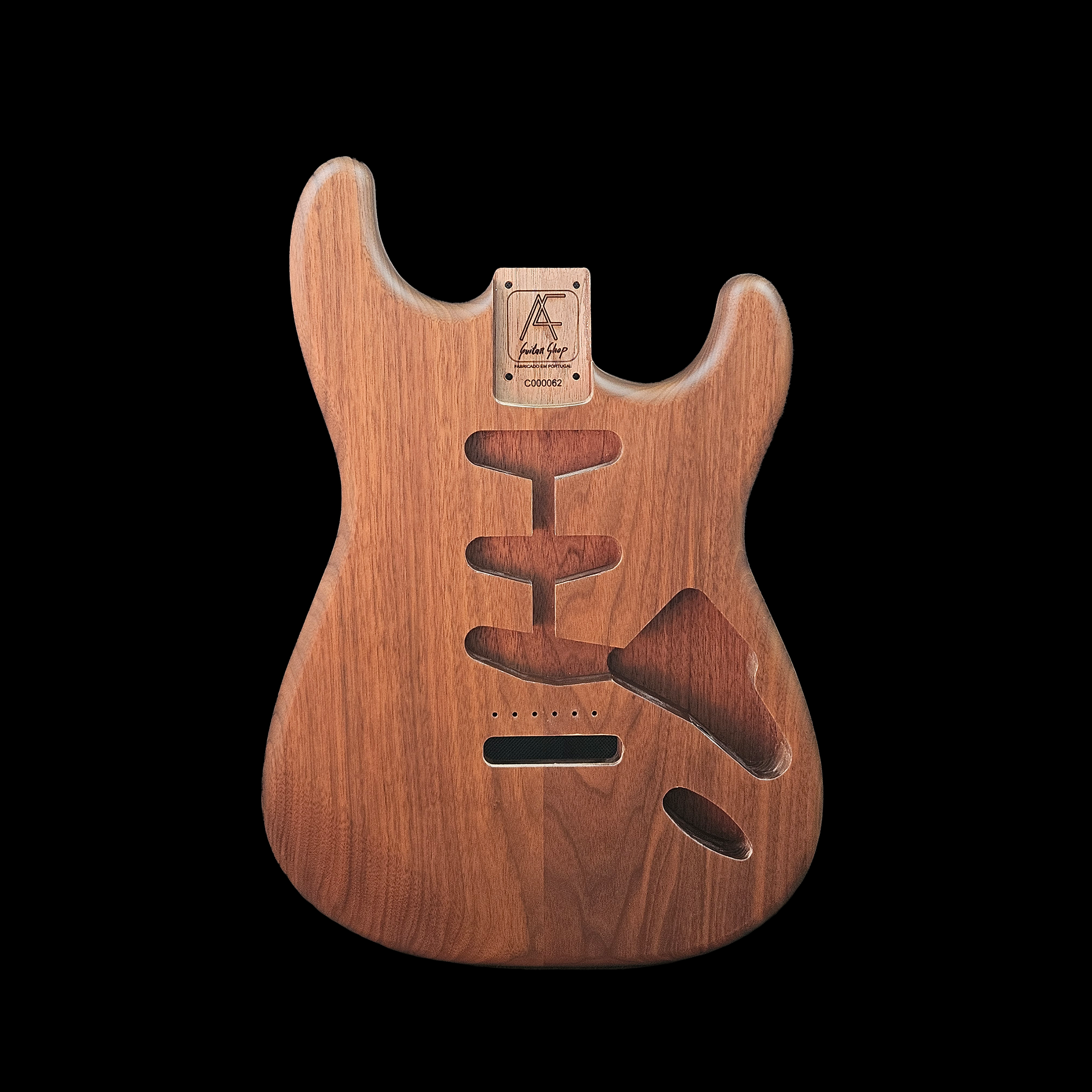 AC Strat Style Walnut Body - Natural Nitro Mate Finish - C000062 1000049727 AC Strat Style Walnut Body - Natural Nitro Mate Finish - C000062